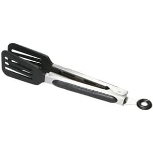 Cookinglife Serveertang RVS Zwart - Serveertang voor salades en groenten - Eenvoudig te hanteren - Roestvrij staal met zwart handvat - Vaatwasserbestendig - 260 x 40 x 50 mm - Keukengerei - Keuken accessoires