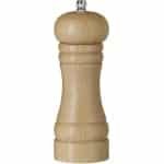 Cookinglife Zoutmolen Rocca Naturel - Keramische zoutmolen 16,5 cm - Zoutmolen voor tafelgebruik - Duurzaam keramisch maalwerk - Natuurlijke houtlook - Hout en keramiek - 165 x 57 mm - Keukengerei - Keuken accessoires