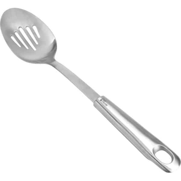 Cosy & Trendy Lepel met Opening Daily Plus - Opscheplepel voor soepele serveerervaring - Schuimspaan voor het afgieten van vloeistoffen - RVS - 30 cm - Keukengerei - Keuken accessoires