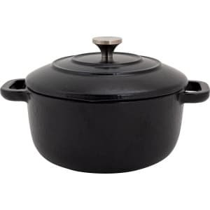 Cosy & Trendy Mini Serveerpan Fontestic Black ø 12 cm - Gietijzeren pan voor kleine porties - Inclusief deksel voor serveren - Vaatwasserbestendig - Duurzaam en hittebestendig tot 200°C - Gietijzer - Diameter 120 mm - Servies - Keuken accessoires