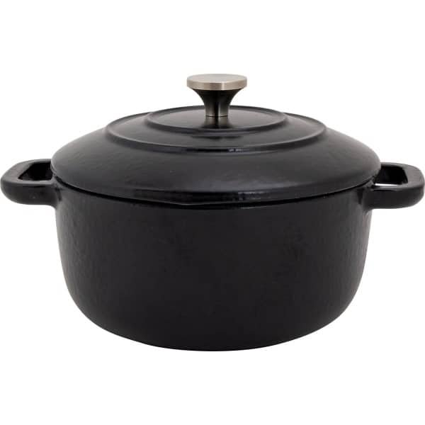 Cosy & Trendy Mini Serveerpan Fontestic Black ø 12 cm - Gietijzeren pan voor kleine porties - Inclusief deksel voor serveren - Vaatwasserbestendig - Duurzaam en hittebestendig tot 200°C - Gietijzer - Diameter 120 mm - Servies - Keuken accessoires