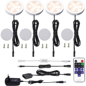 Dimbare LED-onderbouwlamp set met afstandsbediening - Warm wit 2700 K - Complete kastverlichting - Vitrineverlichting - Keuken LED-set met accessoires