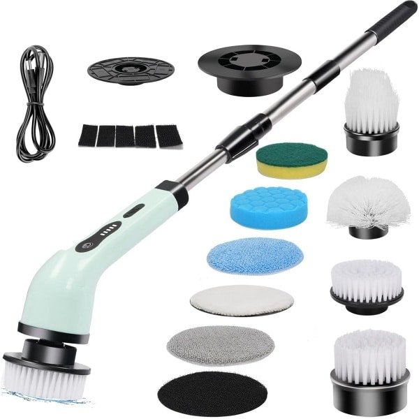 Draadloze Elektrische Schrobber Set - Verstelbaar & Waterdicht voor Badkamer & Keuken