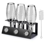 Droogrek Voor Waterflessen En Reisbekers - Afdruiprek - Robuust Ontwerp Met Volledige Ventilatie En Snel Drogen Zonder Geurtjes - 1 Stuks - Keuken Accessoire + zwart