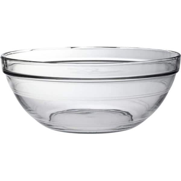Duralex Salade/fruit schalen rond - 2x - glas - 31 x 12 cm - serveerschaal - Schalen en kommen - Keuken accessoires