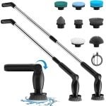 Elektrische Reinigingsborstel Leebein 2023 Draadloos- Lange Steel- 8 Opzetborstels- 2 Snelheden- Douche Scrubber- Badkamer Vloer Tegel Keuken Reinigingsmachine