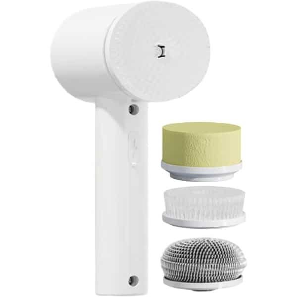 Elektrische Schoonmaakborstel - Elektrische Scrubber - Draadloze Lichtgewicht Badkamerborstel - Voor Het Schoonmaken Van Badkuip, Toilet, Wastafel, Vloertegels, Voegen, Muren, Keuken, Auto, Tapijt En Ramen - Wit