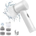 Elektrische Schoonmaakborstel - Elektrische Scrubber - Draadloze Schrobborstel - Oplaadbare Handborstel - Voor Keuken, Badkamer, Tegelvloer, Raam, Badkuip, Gootsteen En Fornuis - Wit