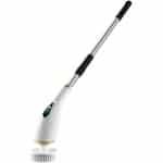 Elektrische Schoonmaakborstel - Elektrische Scrubber - Roterende Schrobborstel Zonder Snoer - Veelzijdig Borstelsysteem - Voor Douche, Tegels, Keuken En Badkuip - Wit