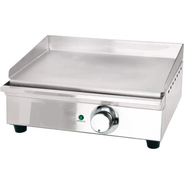 Elektrische Teppanyaki Grillplaat Voor Professionele Keuken Roestvrijstalen Tafelgrill met Thermostaat Antiaanbaklaag 41,2 x 29,7 x 18,5 cm