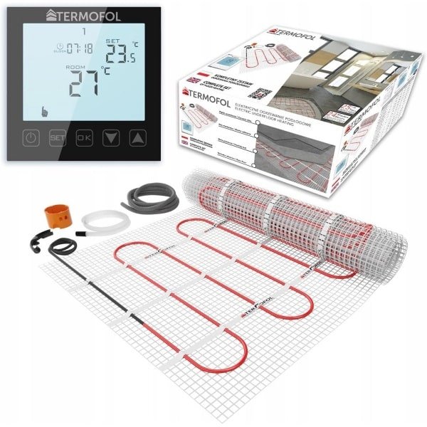 Elektrische Vloerverwarming met Thermostaat - 150 W/m², 2,0 m² voor Badkamer, Woonkamer en Keuken