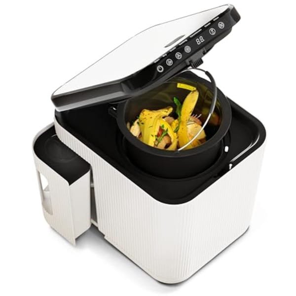 Elektrische composter voor keuken - Efficiënt voedselafval omzetten in pre-compost met automatische reinigingscyclus en 3 liter capaciteit