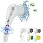 Elektrische draadloze Reinigingsborstel - 360 graden draaibaar - 5 verwisselbare borstelkoppen - IPX7 waterdicht - spin scrubber reiniging - keuken tegels badkamer