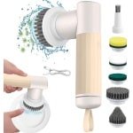 Elektrische reinigingsborstel - handgeleide Power Spin Scrubber - 6 verwisselbare boorborstelkoppen - splijtreinigingsborstel - draagbare schrobber - badkamer badkuip keuken vloer