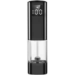 Elektrische zout- en pepermolenset, oplaadbare elektrische pepermolen met LED-display, instelbare grofheid, grote navulbare zout- en peperkruidenpot, perfect voor in de keuken en bij de barbecue.