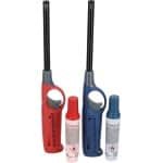 Elektronische gasaansteker incl. navulling | Set van 2 - rood & blauw - 25.5cm lengte | essentieel barbecue accessoires voor kamperen & keuken