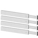 Famanu - Ladeverdelers van natuurlijk bamboe - verstelbare organizer tussen 45 en 57 cm - wit - duurzaam materiaal - geschikt voor keuken - lade of kast - flexibel voor bestek - accessoires of kleding