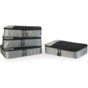 Famanu - Roestvrij Staal Keukengerei Set - Nonstick Roestvrij Staal Kookgerei Set - Hittebestendige Keukenbenodigdheden & Metalen Keuken Gadgets (10 stuks- Hout en Zilver)