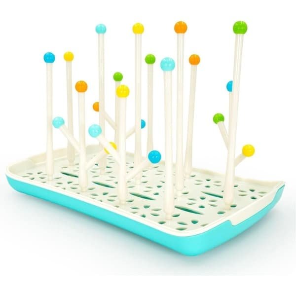 Flessen Droogrek voor babyflessen en accessoires Blauw Wit - 30 x 19 x 20.4 cm - Voor snel en eenvoudig drogen in uw keuken Flessen Droogrek