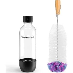 Flessenborstel voor 1 liter fles, premium reinigingsborstel met anti-kras wolkop, zachte en krasvrije reiniging, flessenreiniger voor glazen karaf - Reinigingsborstel, schoonmaakborstel, keuken accessoire