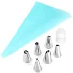 Go Go Gadget - Spuitzak - Herbruikbaar - Inclusief 6 opzetstukken - Keuken accessoires - Icing - Slagroom - Garneerspuit - 1 set - Blauw