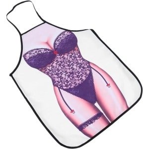 Grappig 3D kookschort voor man en vrouw - originele schorten voor vriend - leuk cadeau voor feest - keuken accessoire - zwart kant design - afmeting 19 x 9 x 2 cm