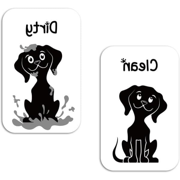 Grappige Magnetisch Schoon Vuil Bord voor Vaatwasser en Koelkast - Hond Thema - Huisdecoratie - Originele Keuken Accessoire