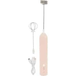 Handheld Elektrische Roerder voor Keuken - Multifunctionele Mini Garde voor Melk, Koffie en Schuim - Draadloze Eiklopper met Abrikoos Kleur