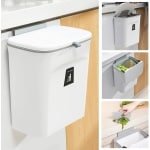 Hangende Afvalemmer 9L - Opvouwbaar Keuken Accessoire met Schraper voor Kastdeuren