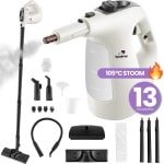 Hendriqs® XL Stoomreiniger 105 °C - Elektrische Dweil - Handstoomreiniger Stomer voor Vloeren & Keuken & Badkamer & BBQ & Ramen - Handstoomreiniger Schoonmaak - Stoomdweil Vloer - Stoomapparaat Reiniger - Handstomer - Steam Cleaner