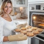 Hittebestendige ovenwant en pannenlappen - 100% katoen - Keuken accessoires - Mint