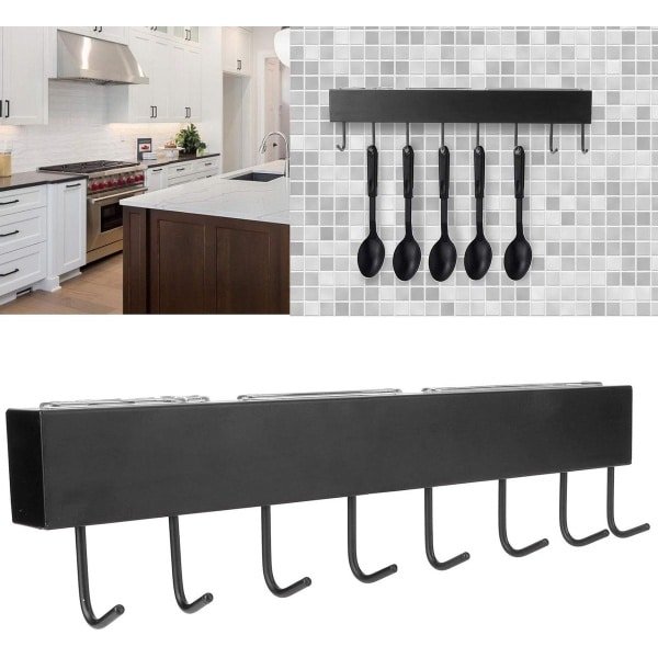 Houder voor Keukengerei en Messen - Ruimtebesparend en Met Haak voor Servetten - Praktische Pothouder - 40 cm - Keuken Accessoire