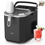 IJsblokjesmachine Compact 1 3 Liter - Zelfreinigende IJsblokjesmaker - Snelle IJsproductie Machine - Stille IJsblokjesmachine voor Keuken Kantoor Bar en Feest - Elektrische IJsblokjes Maker - Ijsmachine - Ijsblokjes Machine