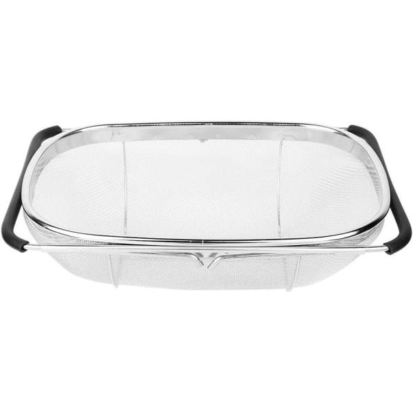 JGS Premium - Gootsteen Vergiet Roestvrijstaal Fijnmazig Opvouwbaar - Fruit Groenten Was Spoelen - Keuken Accessoire