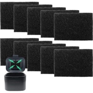 KARZO - 10 stuks biologische afvalemmer keuken koolfilter - actieve koolfilter mat voor Joseph Joseph vuilnisemmer - biologische vuilnisemmer accessoires - compostemmer keukenaccessoires