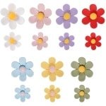 KARZO - 14-delige 3D Bloemen Koelkast Magneten, Schattige Koelkast Magneten Kleurrijke Magnetische Decoratie Grappige Decoratieve Accessoires voor Kluis Kantoor Keuken (7 Klein + 7 Groot)