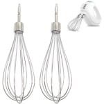 KARZO - 2 stuks garde roestvrij staal kleine garde accessoires voor garde keuken roerflitser roestvrij staal duurzame keukengerei bakaccessoires voor het mengen, kloppen en roeren (1#)