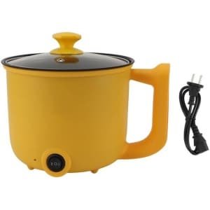 KARZO - Elektrische Hot Pot Mini Elektrische Kookplaat, 1,8 L, 600 W, Draagbare Multifunctionele Kookplaat met Afneembaar Netsnoer voor Noedelsoep, Kamperen, Keuken, EU-stekker 220 V