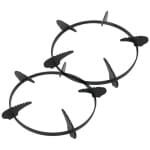 KARZO - Gietijzeren woksteunring, 2 stuks woksteunrek, gasfornuishoes, kookplaten, kookplaten, wokrek, woksteunstandaard, keuken, gasfornuisrek, accessoires