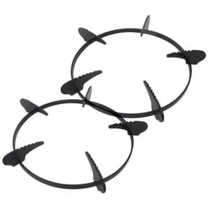 KARZO - Gietijzeren woksteunring, 2 stuks woksteunrek, gasfornuishoes, kookplaten, kookplaten, wokrek, woksteunstandaard, keuken, gasfornuisrek, accessoires