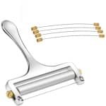Kaasschaaf - Kaassnijder - Keukengerei - Keuken accessoires - Roestvrij staal - Voeg 4 vervangingsdraden toe - 11.5*12.5*1.1cm - zilver
