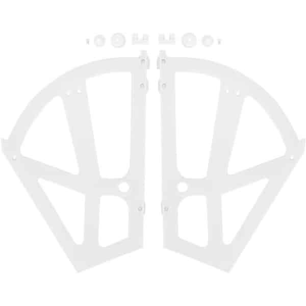 Kantelbaar Schoenenkast Scharnierrek met Opvouwbaar Plateau Gemaakt van ABS Plastic - Montage Accessoires voor Keuken en Woonkamer (Wit)