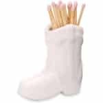 Keramiek Cowboy Boot Match Houder met Striker - Decoratief Accessoire voor Huis en Keuken