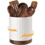 Keramische Draaibare Keukengerei Houder - Grote Opslag Organizer voor Keuken Lepels en Gadgets