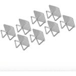 Keuken/gootsteen kleefhouder, roestvrijstalen haak, houder voor afwasborstel, gootsteenrek-accessoires, afdruiprekhouder, voor schrapers/afwasdoeken, keukengeorganiseerd, set van 8, zilver