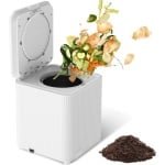 Kibus Elektrische Compostmachine voor de keuken - 3,5 liter - Compostbak voor voedselafval - Verandert voedselafval in compostmeststof - Wit