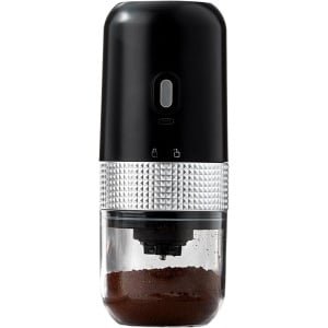 Koffiebonen Maler - Elektrische koffiemolen - koffiemolen met één druk op de knop - voor kamperen keuken reizen - zwart