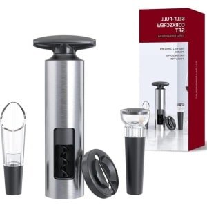 Kurkentrekker Elektrische wijnopener krachtige automatische draadloze flesopener vintage cadeau anti-artritis thuis keuken bar Handkurkentrekker roestvrij staal