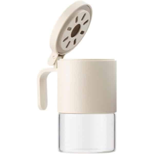 MK Stoer -Glazen Suiker Afdichting Container Pot - Keuken Accessoires - Vochtbestendige Kruiden Opslag - Heldere Dispenser Met Plastic Deksel - Thuis Koken Bakken - Geschikt voor Alle Keuken Merken - Transparant Model