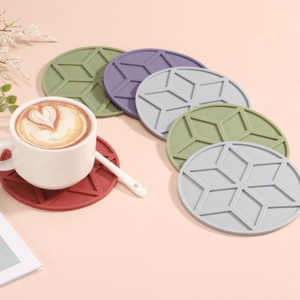 MK Stoer -Siliconen Onderzetters - Rond - Hittebestendig - Multifunctioneel - Zwart - Keuken Accessoire - Geschikt voor Alle Kookgerei - Set van 4 Stuks